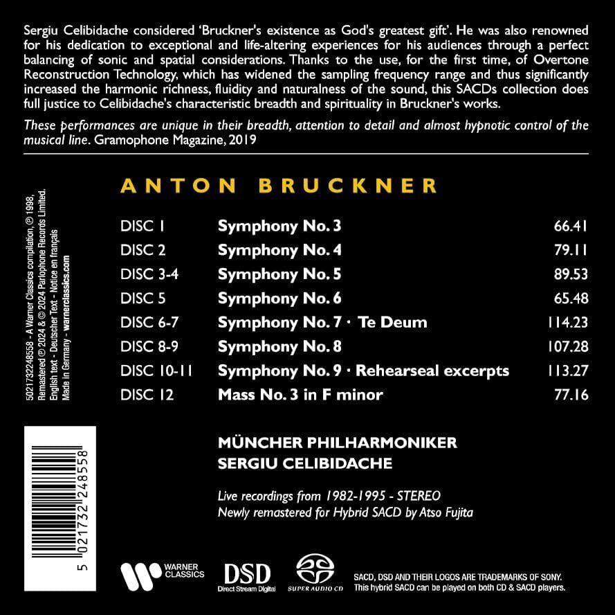 Anton Bruckner: Symphonies 3-9/Te Deum/Mass No. 3 in F Minor