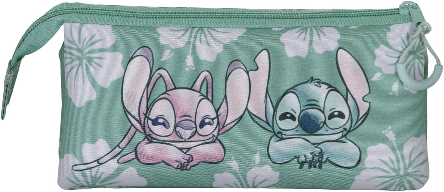 Lilo and Stitch Tropic-Triple Pencil Case, Blue, 23 x 11 cm