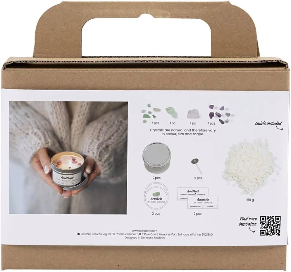 CREATIVE Mini Craft Kit Candle Making, Cream, Off White, Soy Candles, 1 Pack, Mulricolour