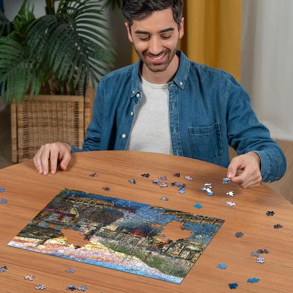 Ravensburger Puzzle 12000212 - Morgens am Hafen - 500 Teile Puzzle für Erwachsene und Kinder ab 12 Jahren,