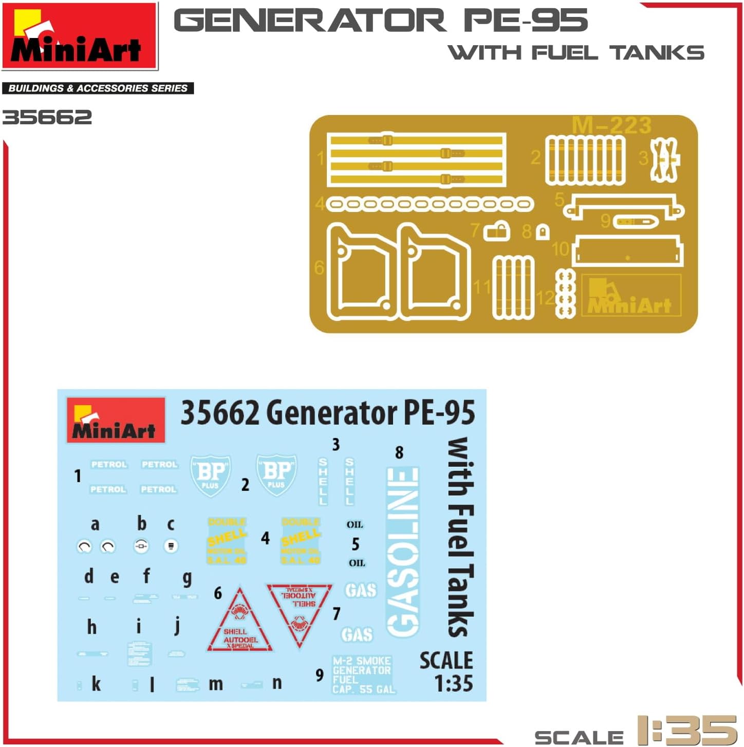 MiniArt - Modelgenerator Pe-95 met brandstoftanks 35662| 1:35 modelbouw promo tank
