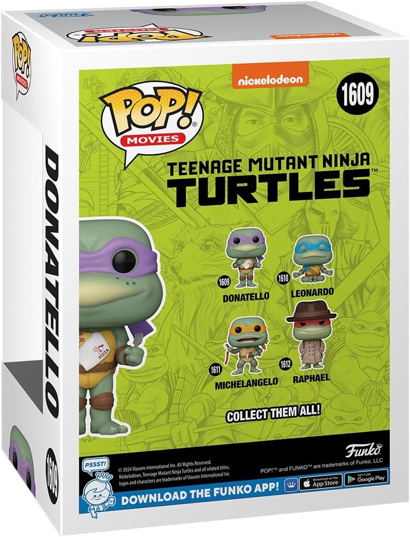 Funko Pop! Movies: Teenage Mutant Ninja Turtles (TMNT) - Donatello With Napkin - TMNT 1990 - Collectable Vinyl Figure - Gift Idea - Official Merchandise - Toys for Kids & Adults - Movies Fans