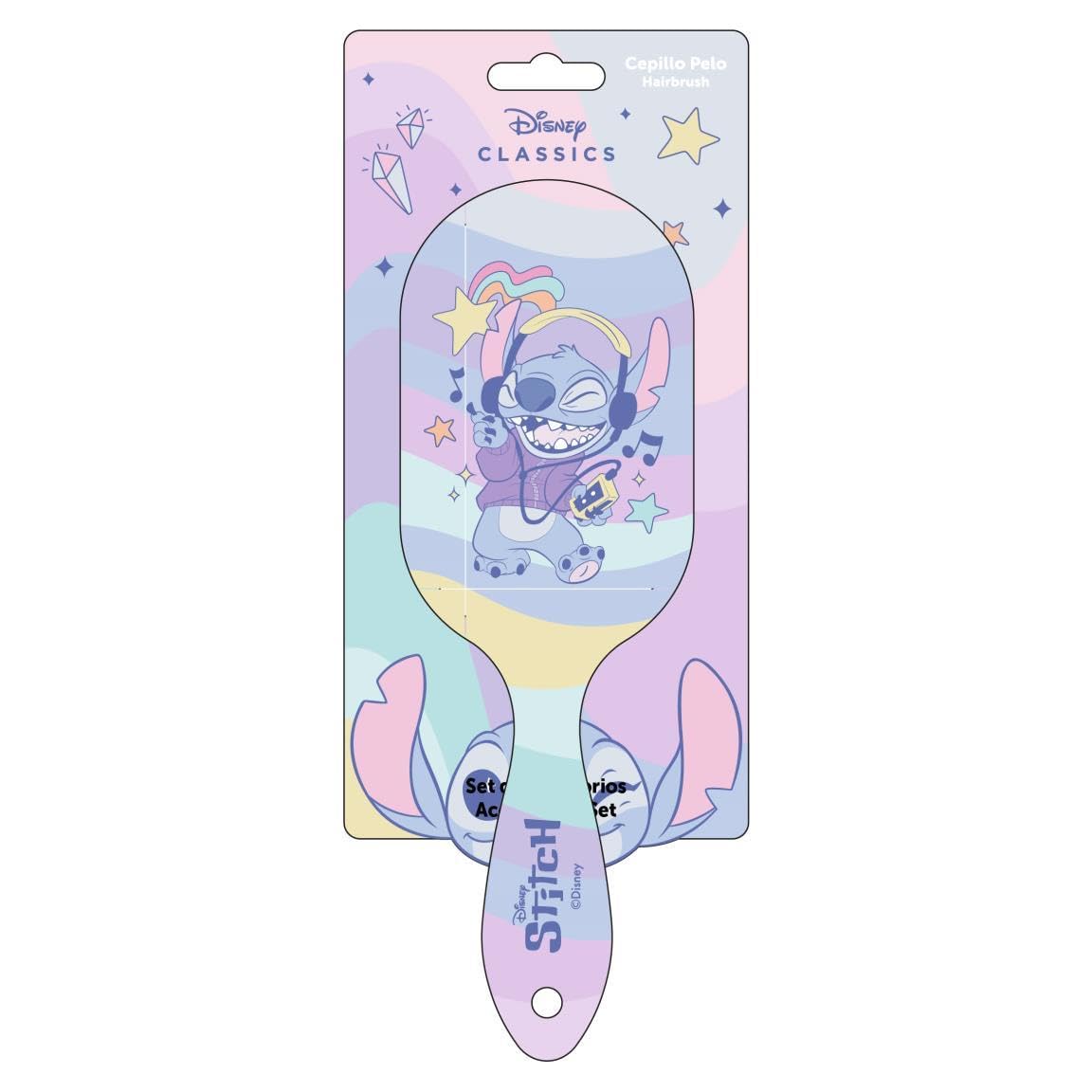 Detangling Hairbrush Stitch Lilac 100 % Abs