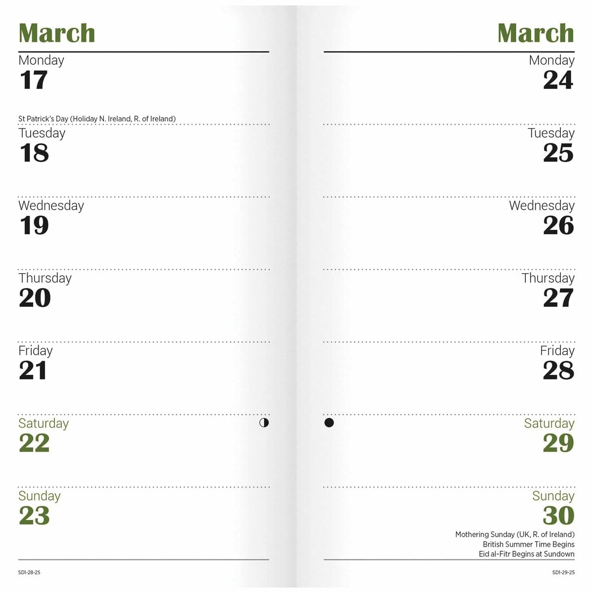 Carousel Calendars Border Terriers Slim Diary 2025 (PFP)