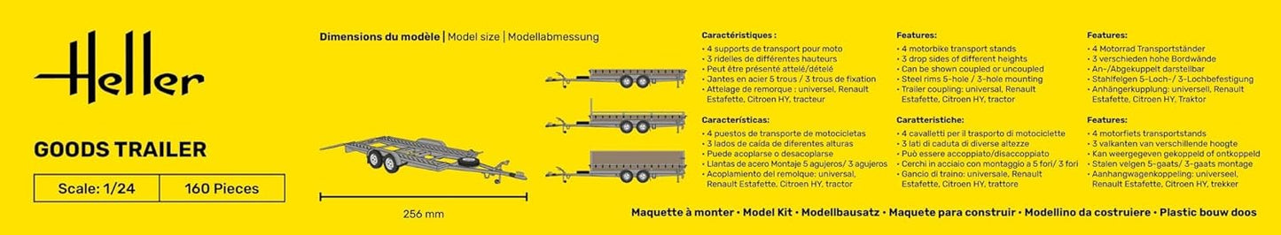 Heller Goods Trailer 1/24 56778 Starter Kit