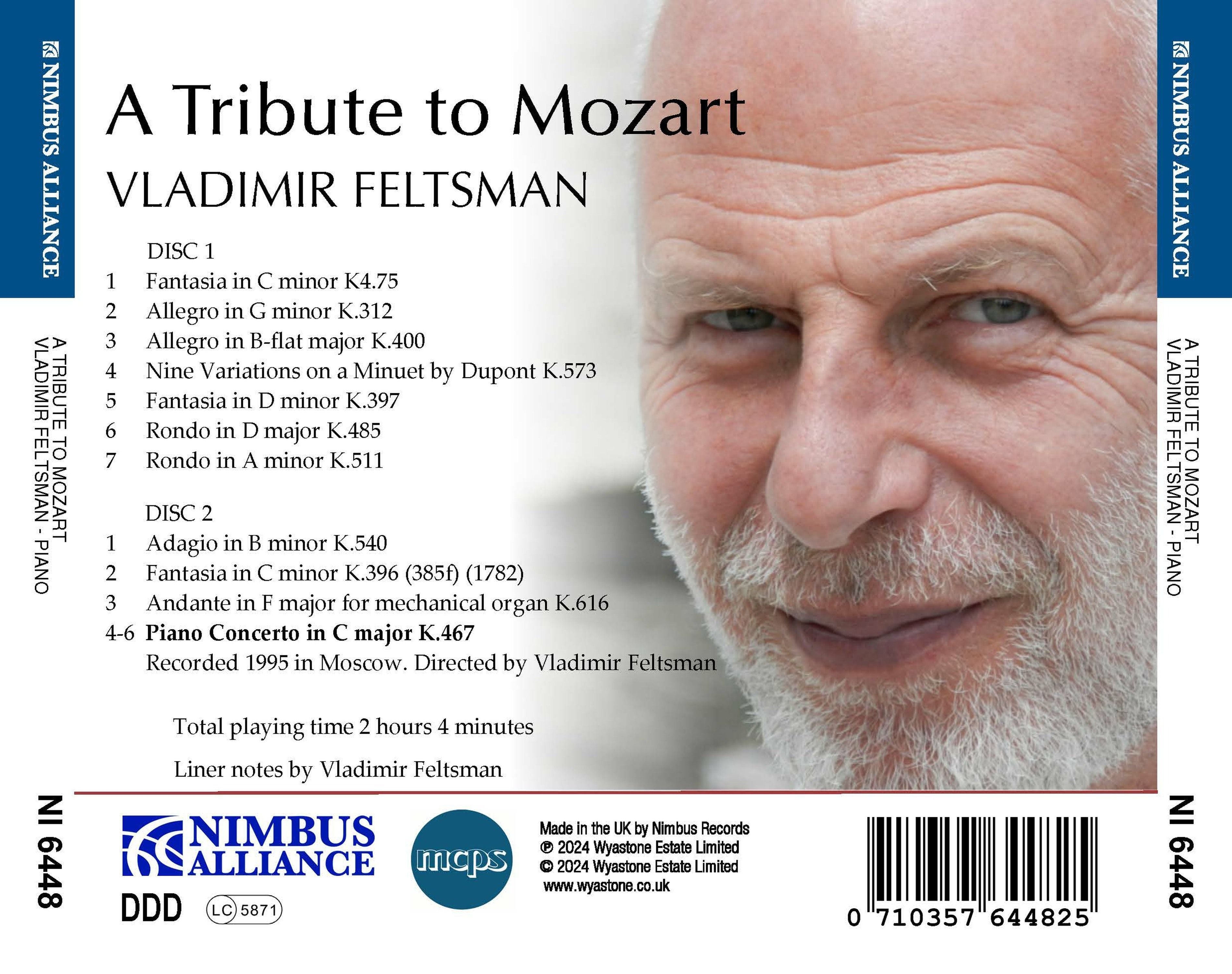 Vladimir Feltsman: A Tribute to Mozart