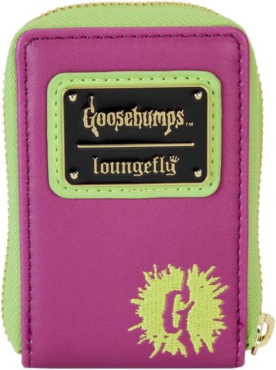 Loungefly Goosebumps Night of the Living Dummy Book Cover Accordion Zip Around Wallet, Multicolor, Standard, Accordion Wallet