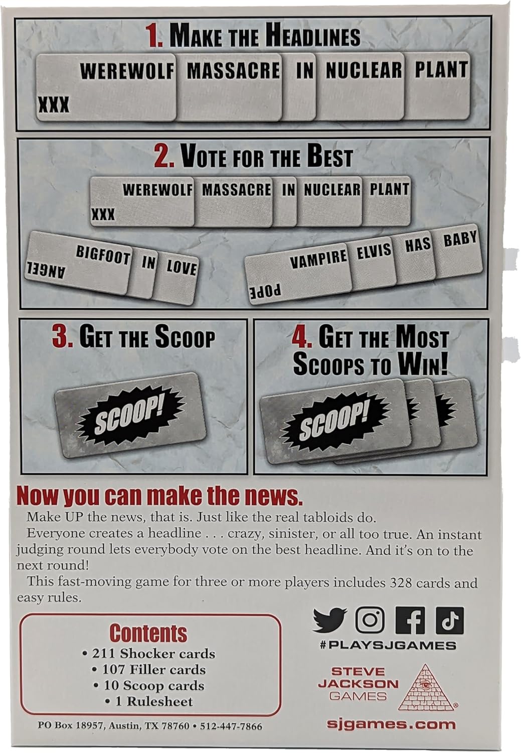 Tabloids by Steve Jackson Games, Party Games