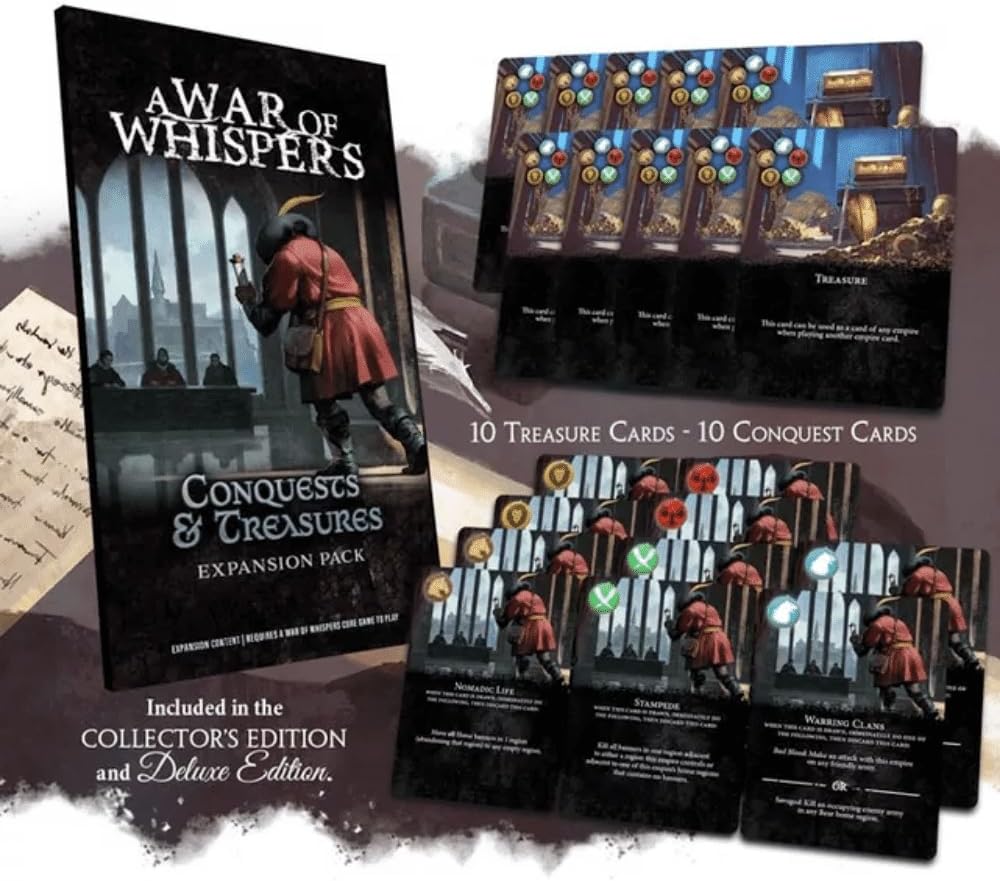 Starling Games - A War of Whispers Conquests and Treasures Pack - for use with The A War of Whispers