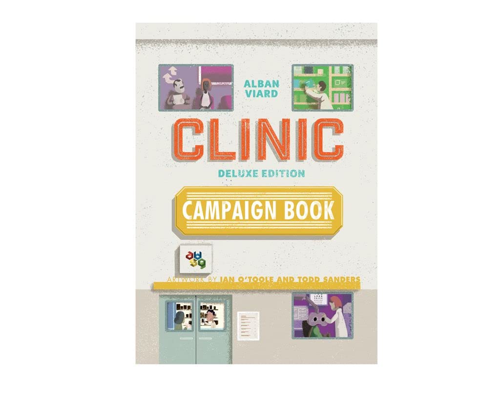 Capstone Games: Clinic Deluxe Module Extension - Campaign Book, Strategy Board Game, 1-4 Players, Ages 12+, 60-150 Min Game Time