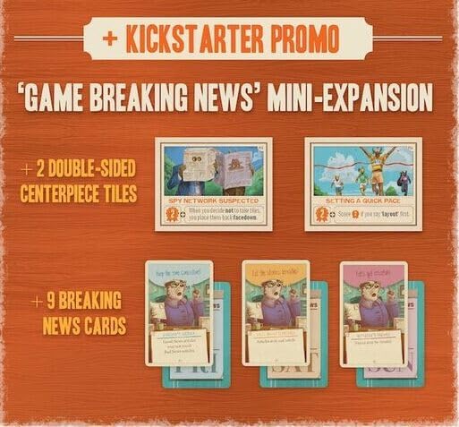 Fit to Print Board Game Kickstarter Deluxe Edition with promos