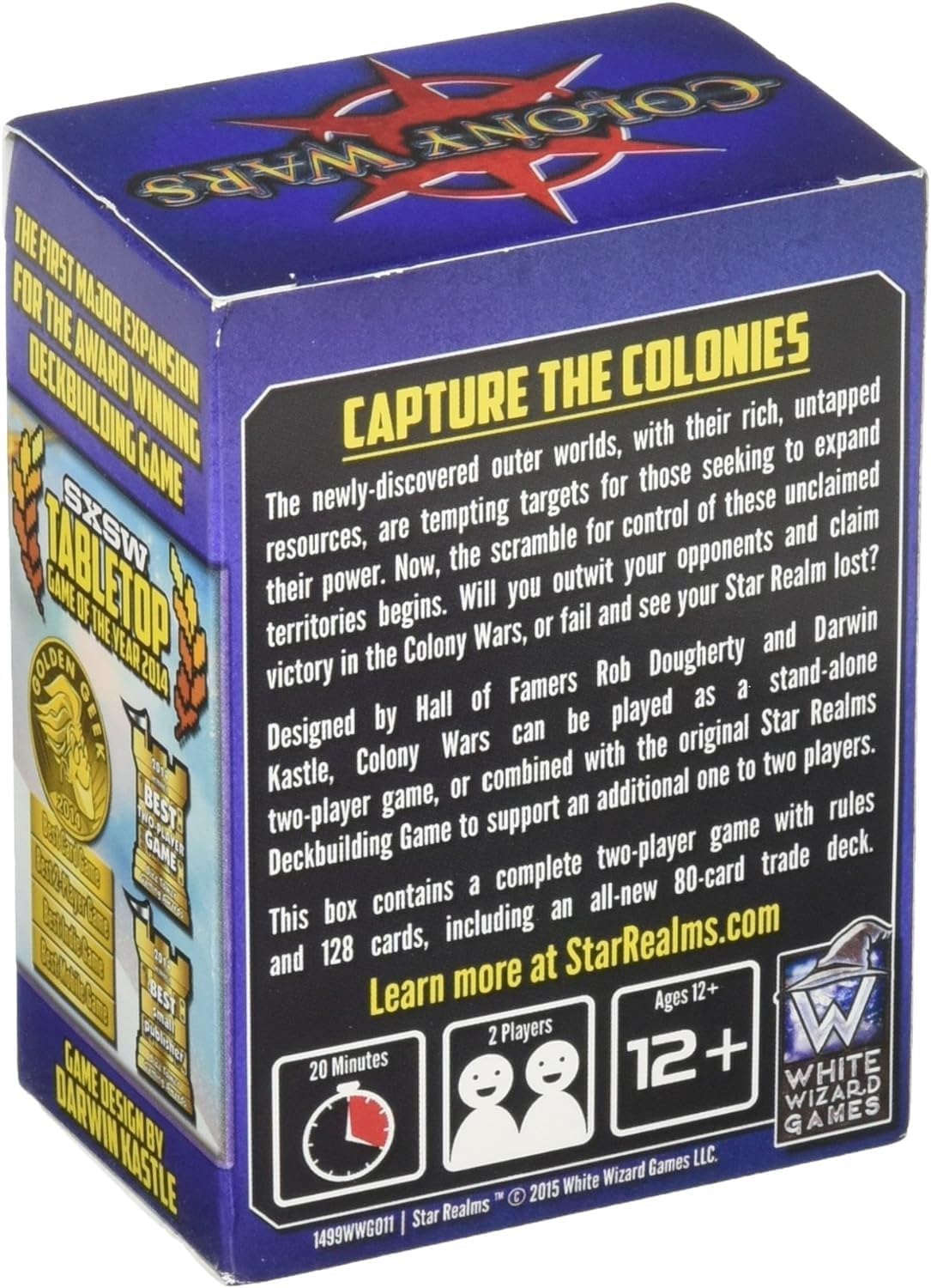 White Wizard Games Colony Wars Star Realms Deck Building Game