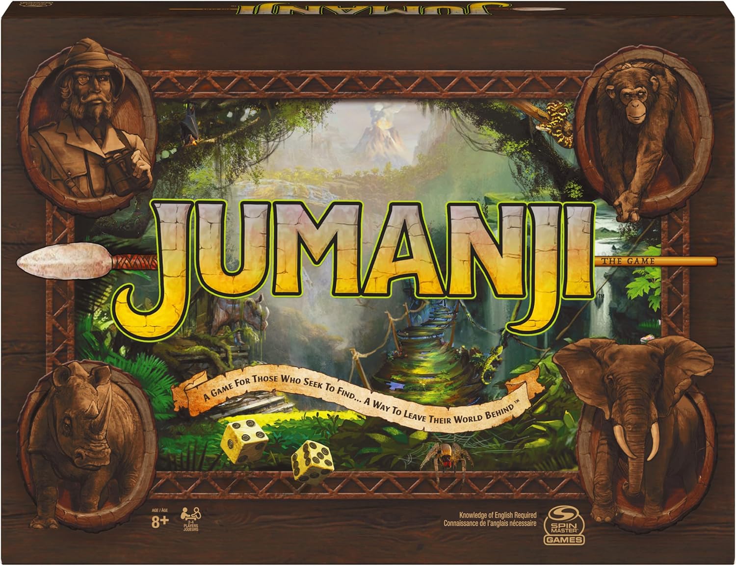 Jumanji The Game, The Classic Adventure Board Game for Kids and Families Aged 8 and Up Jumanji the Game (New Packaing)
