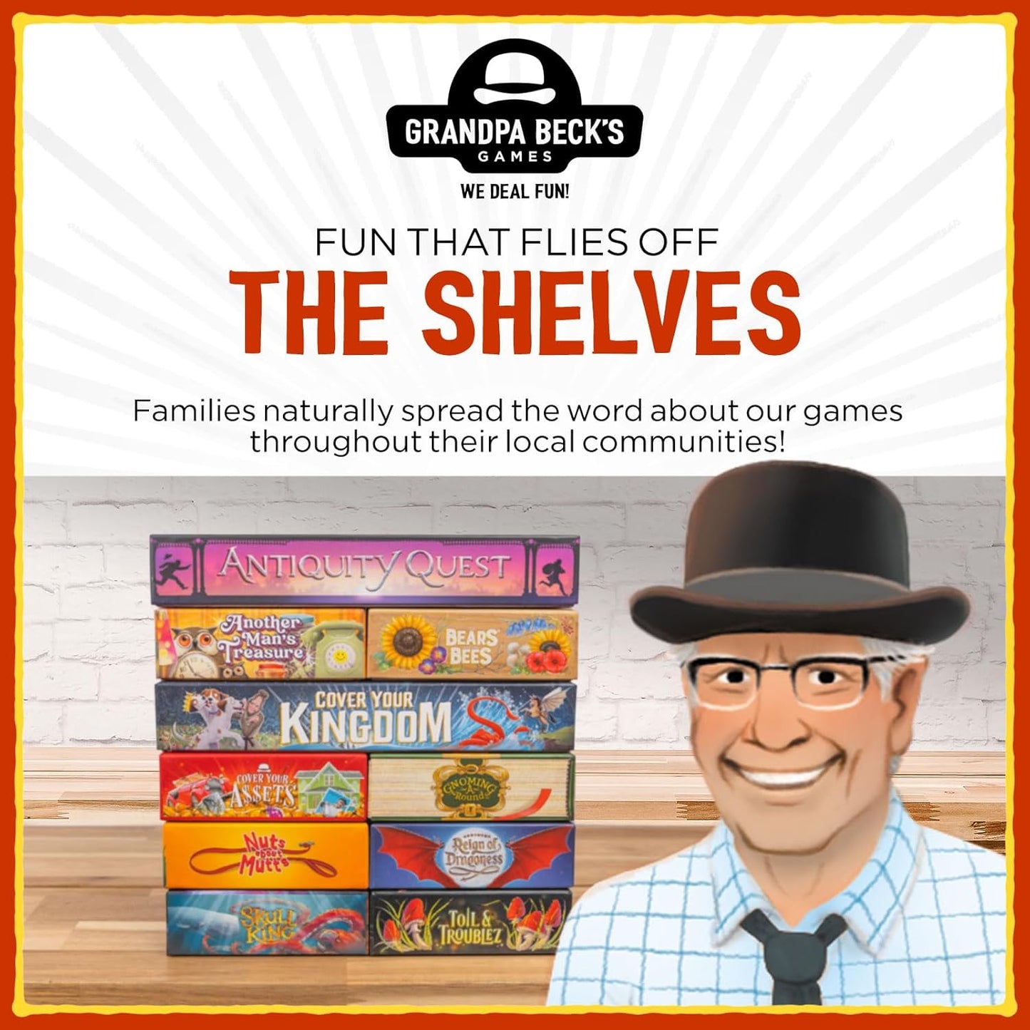 Cover Your Assets Grandpa Beck's Games from The Creators of Skull King | Easy to Learn and Outrageously Fun for Kids, Teens, & Adults | 2-6 Players Ages 7+