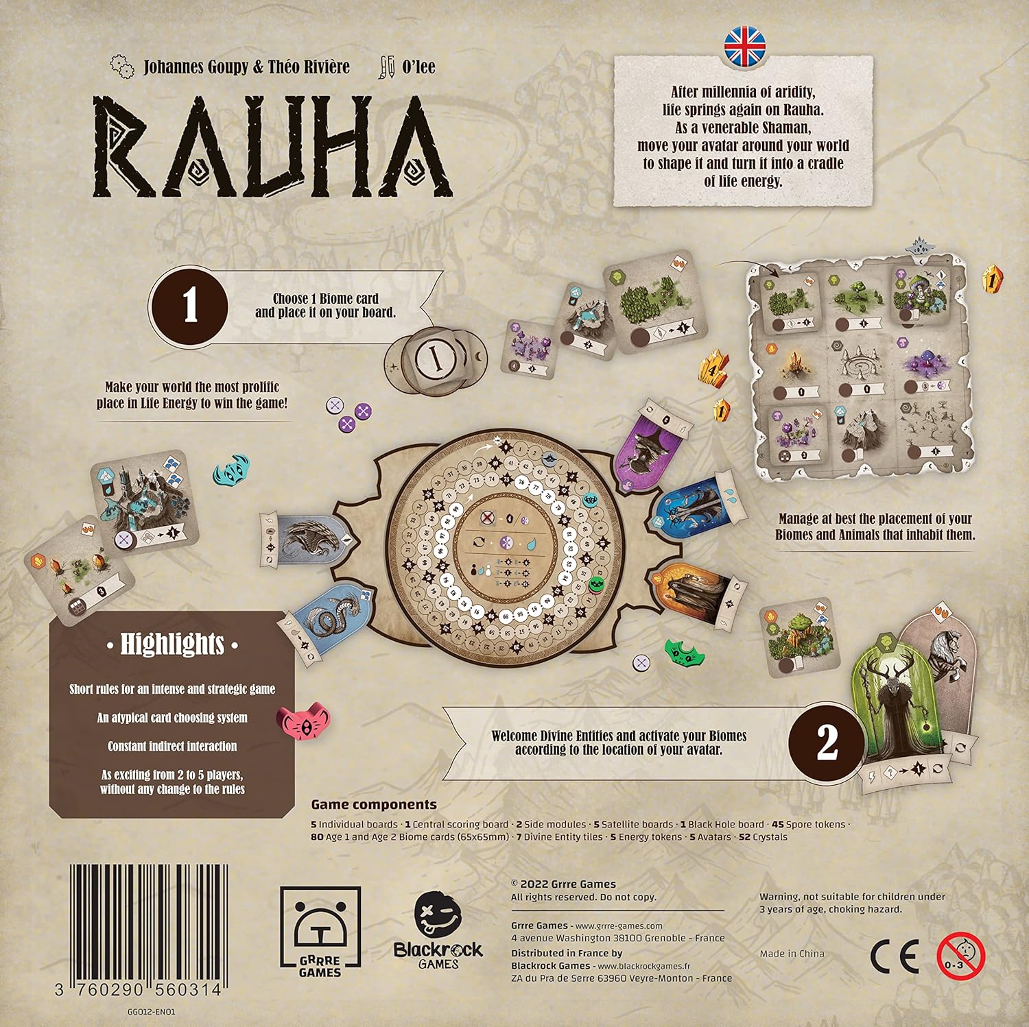 Rauha | Strategy Game | Ages 10+ | 2 to 4 Players | 45 Minutes