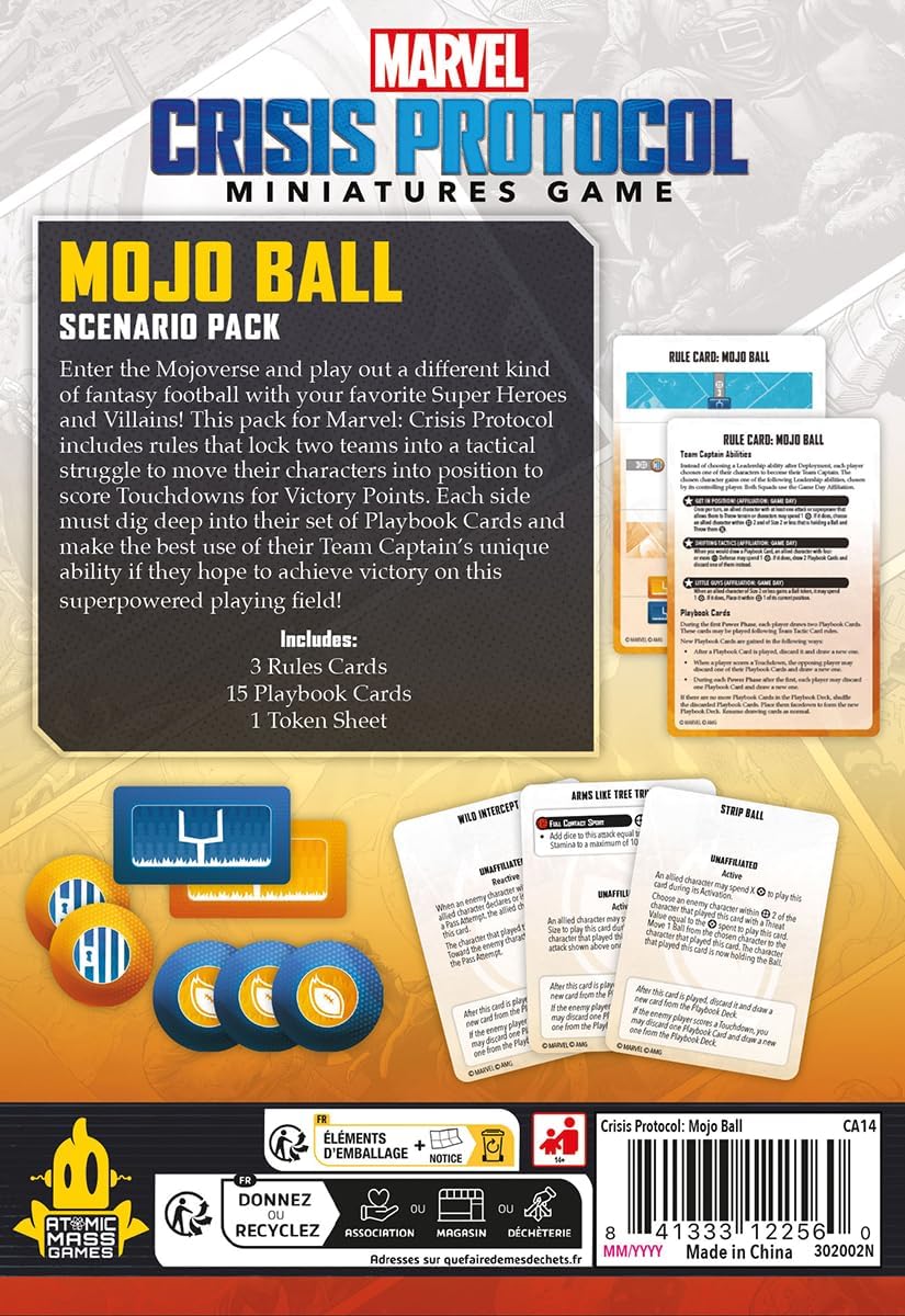 Atomic Mass Games | Marvel Crisis Protocol: Mojo Ball | Scenario Pack | Juego de Miniaturas | A Partir de 14 Años | para 2 Jugadores | 45 Minutos por Partida | Multilenguaje (Incluye Español