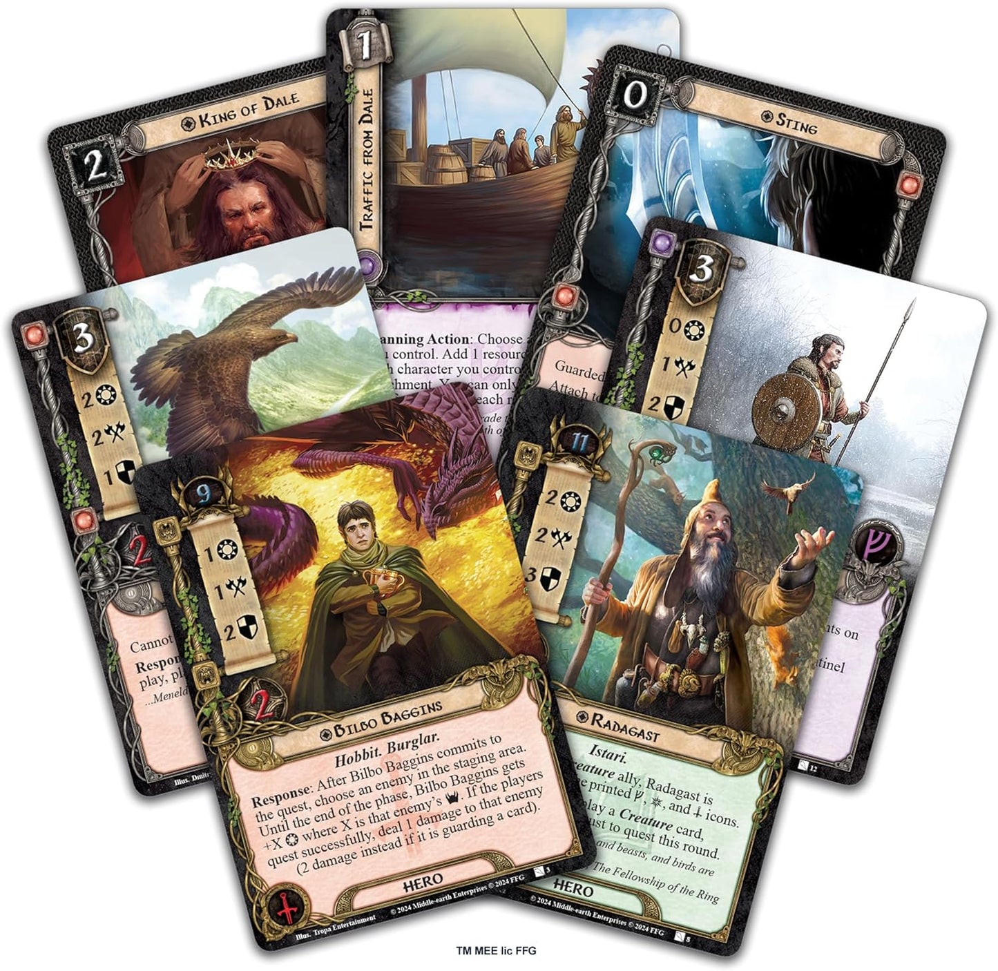 Fantasy Flight Games | The Lord of the Rings: Ered Mithrin Hero Expansion | Card Game | Ages 14+ | 1-4 Players | 120 Minutes Playing Time