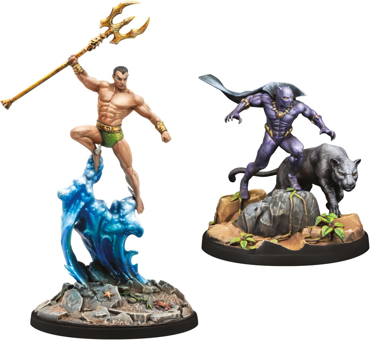 Atomic Mass Games | Marvel Crisis Protocol: Black Panther & Namor | Expansión | Juego de Miniaturas | A Partir de 14 Años | para 2 Jugadores | 90 Minutos por Partida | Multilenguaje (Incluye Español