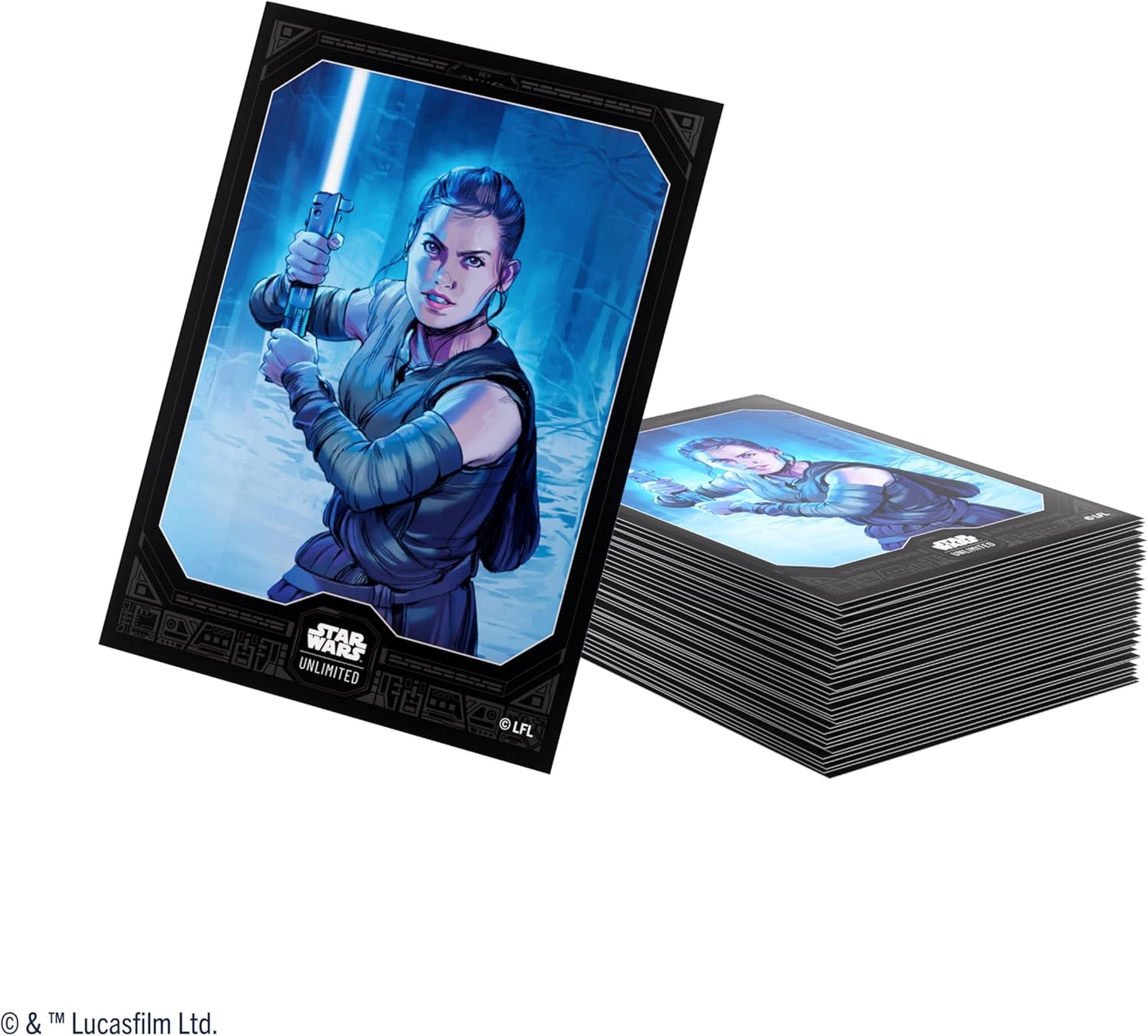 Star Wars Unlimited Rey Art Sleeves - Officially Licensed Pack of 60 Art Sleeves and 1 Clear Sleeve, Optimised Size for Star Wars Unlimited and Other TCG and LCG Games, Made by Gamegenic