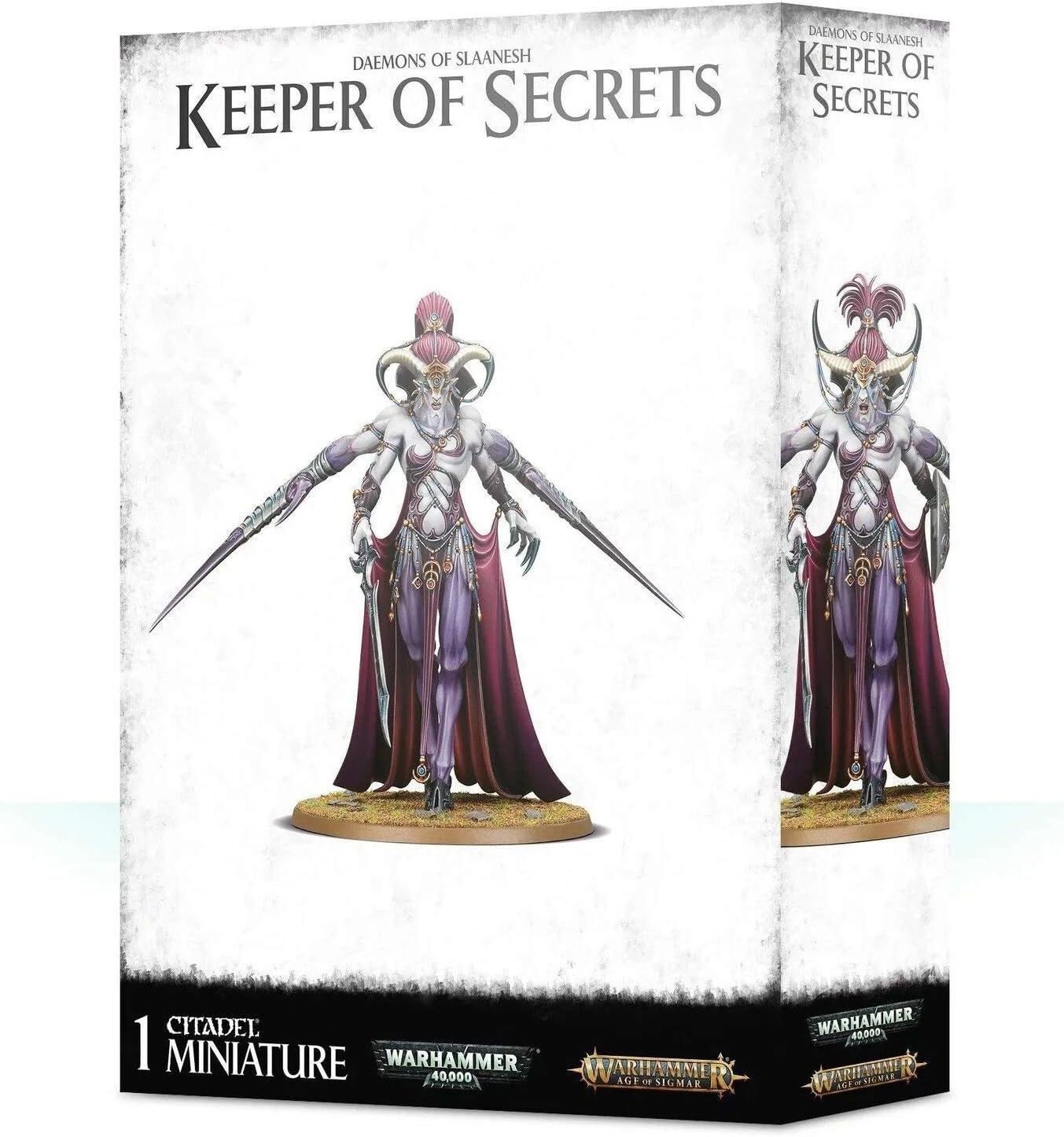 Games Workshop - Warhammer Age of Sigmar - Warhammer 40,000 - Daemons of Slaanesh: Keeper Of Secrets, White