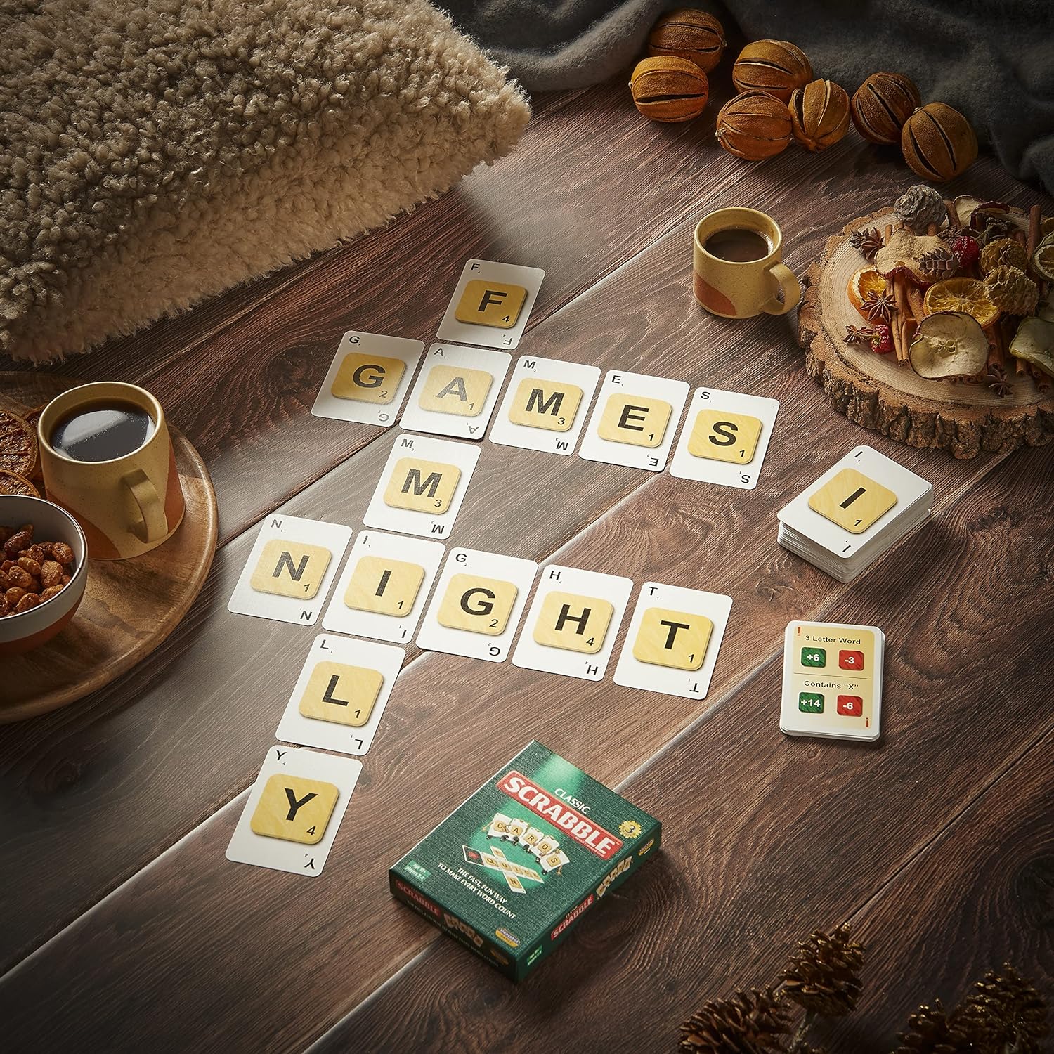 Scrabble Cards: the fast, fun way to make every word count, with 3 ways to play! | Classic Games | For 2-4 Players | Ages 10+, Red