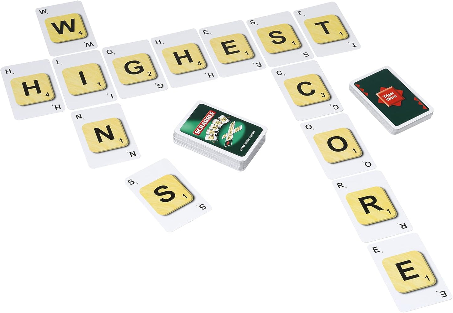 Scrabble Cards: the fast, fun way to make every word count, with 3 ways to play!, Classic Games, For 2-4 Players, Ages 10+