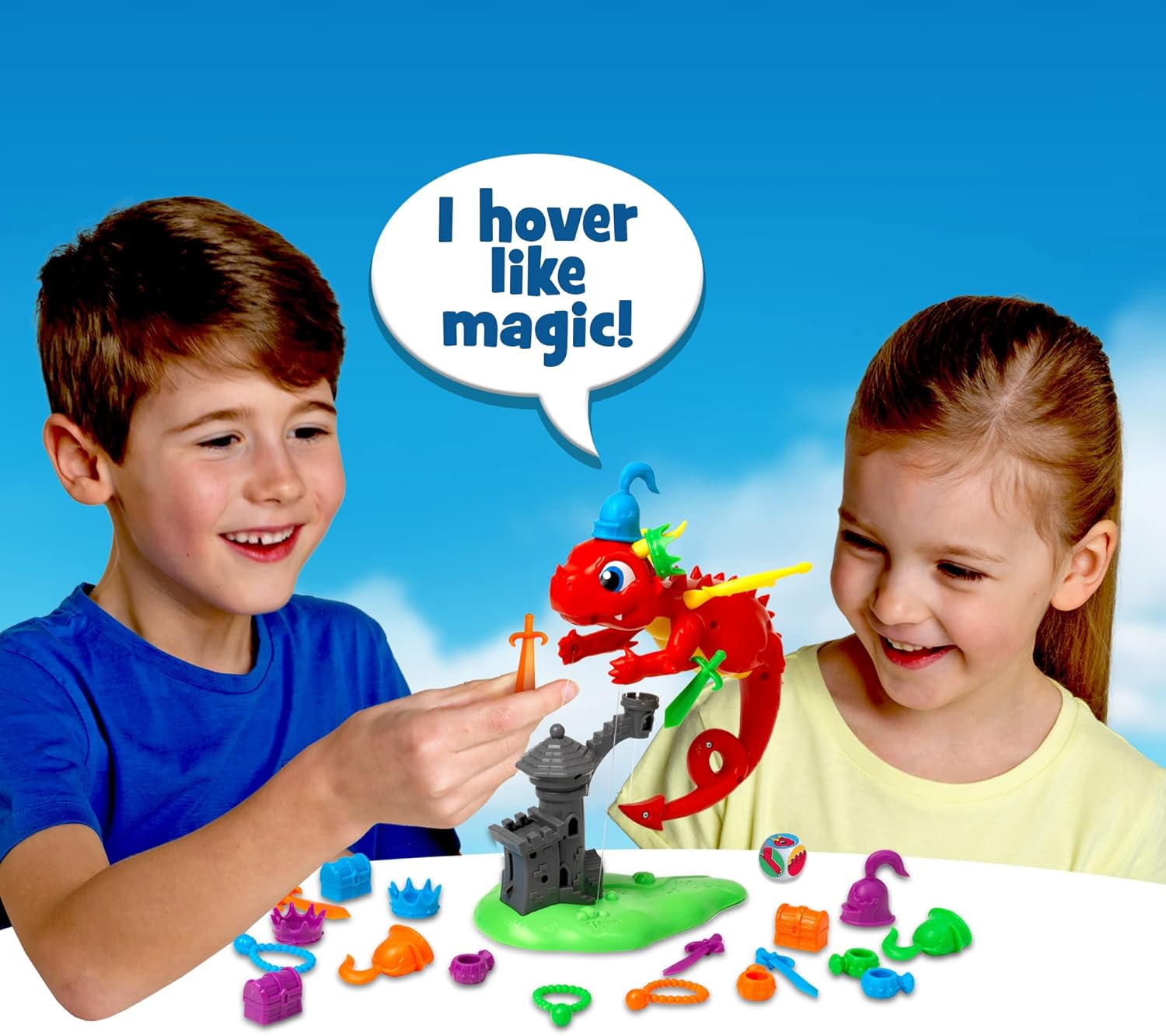 IDEAL | Tippy the Dragon: The treasure balancing, toppling dragon game! | Kids Games | For 2-4 Players | Ages 4+