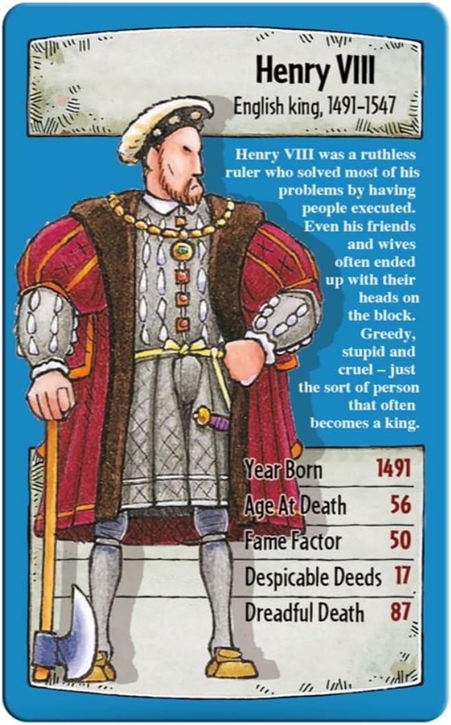 Horrible Histories Top Trumps Card Game