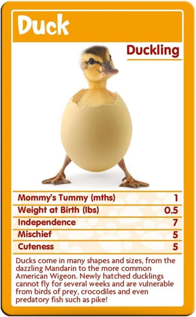 Baby Animals Top Trumps Card Game for 3 years +