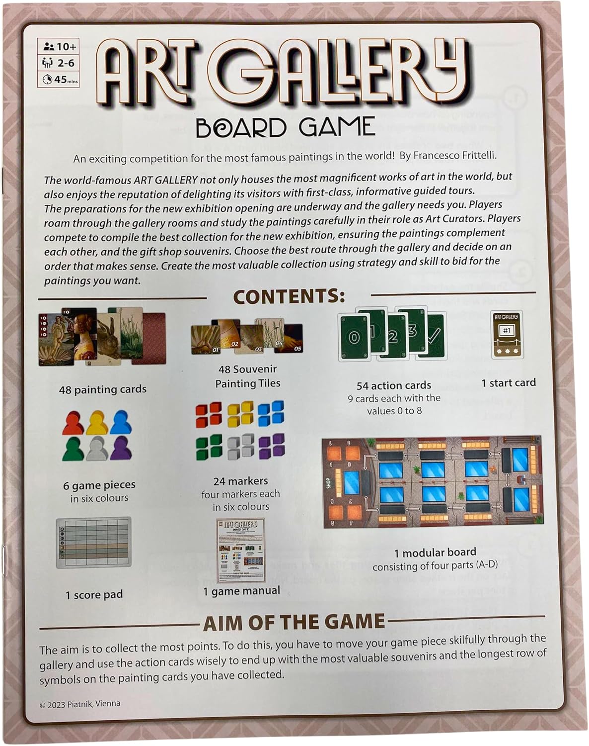 University Games Art Gallery Board Game