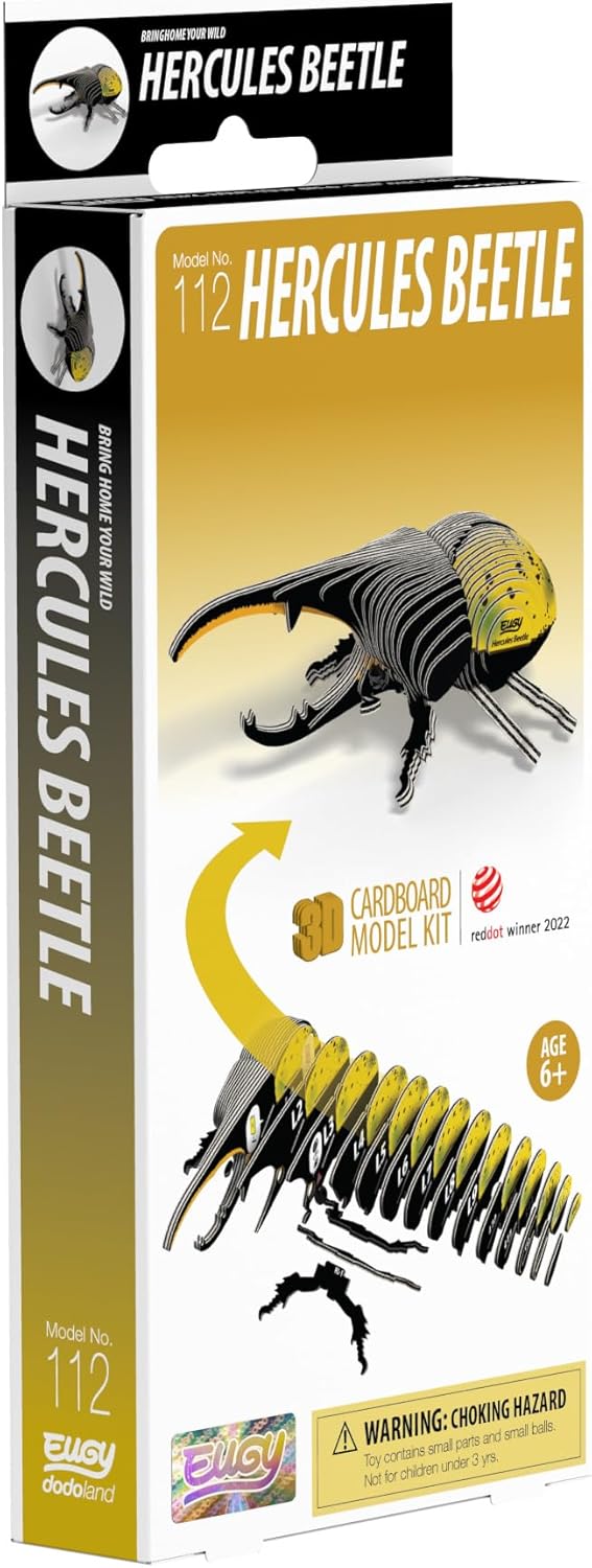 EUGY Hercules Beetle 3D Model Craft Kit