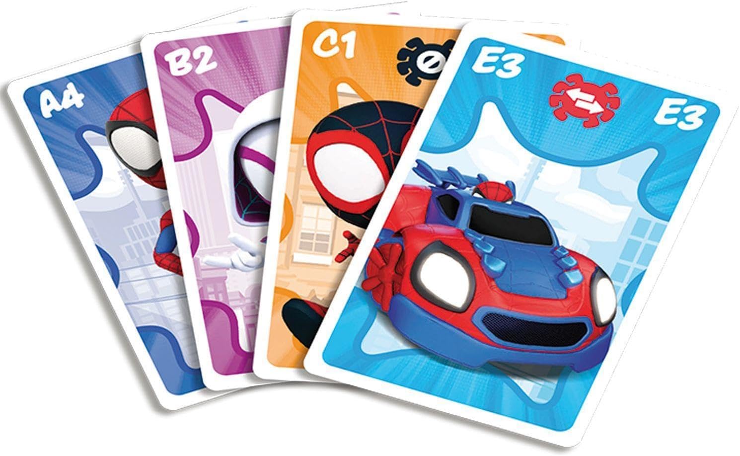 Shuffle Spidey and his Amazing Friends Card Games For Kids - 4 in 1 Snap, Pairs, Happy Families & Action Game, Game Guide Included, Ages 4+ Multicolour