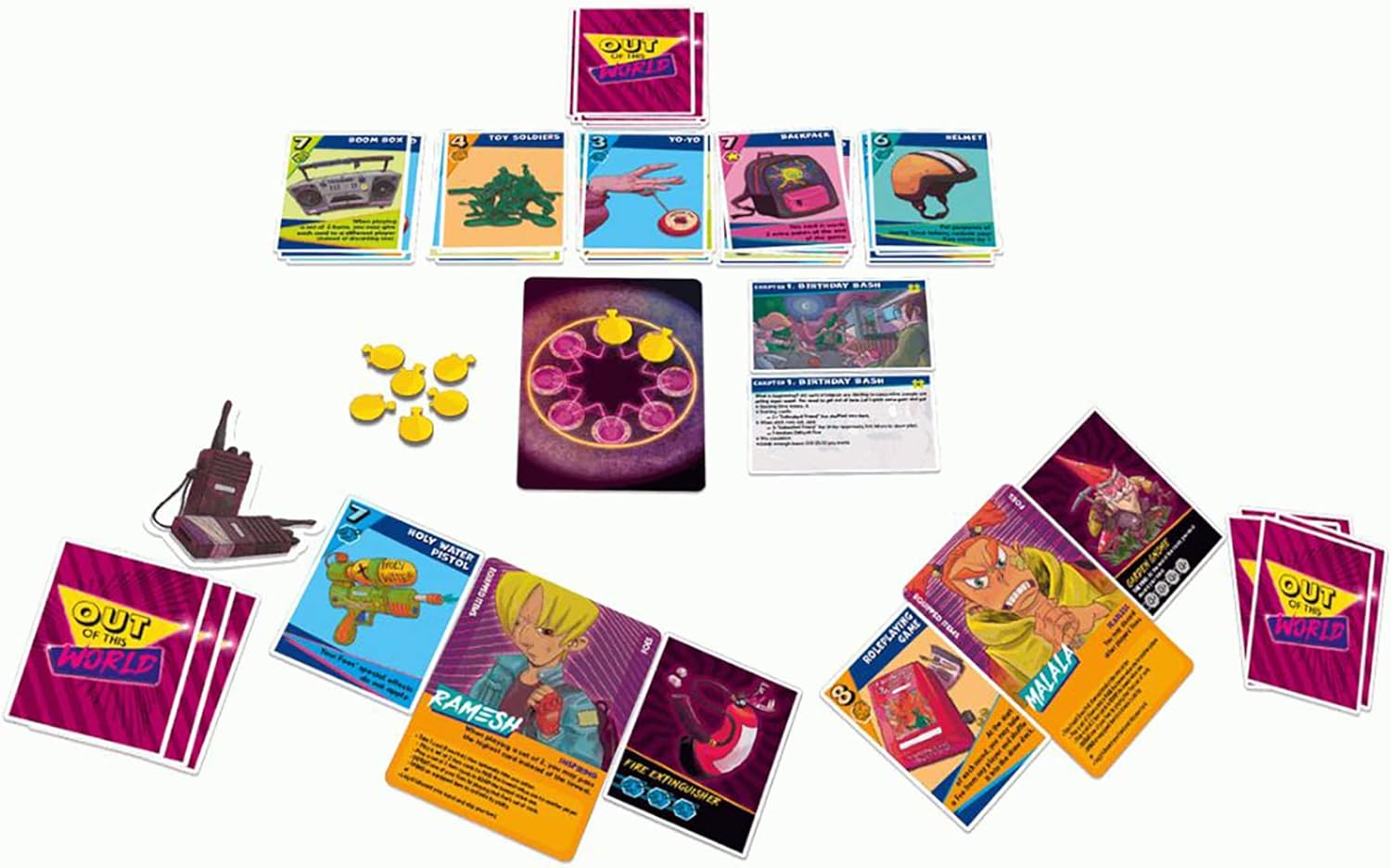 Thames & Kosmos Out of This World - Devir Games, 90's Themed Supernatural Game, Cooperative Game for 3-5 Players. Ages 10+, 60 Min
