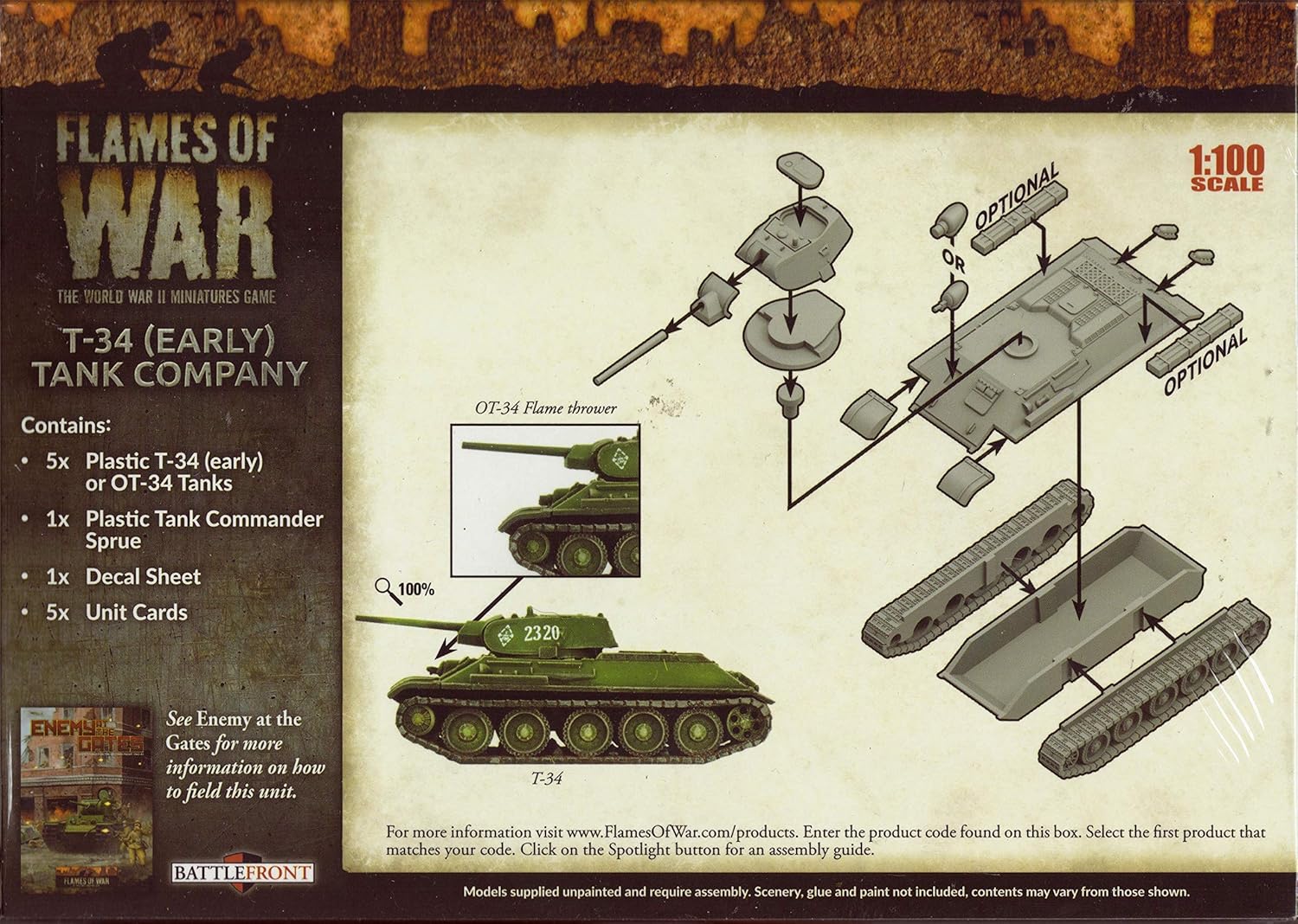 Flames of War: Mid War: Soviet: T-34 (Early) Tank Company (SBX39