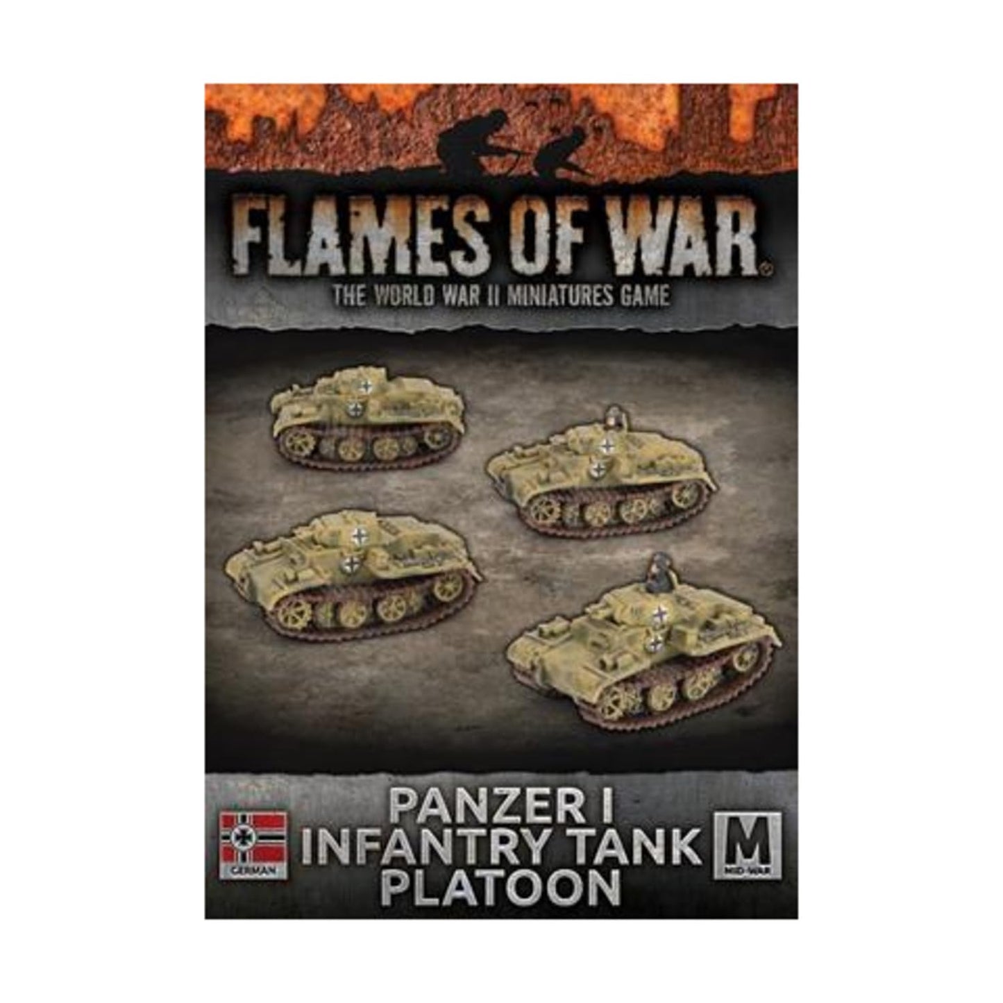 Battlefront Miniatures Flames of War WW2: German - Panzer I Infantry Tank Platoon
