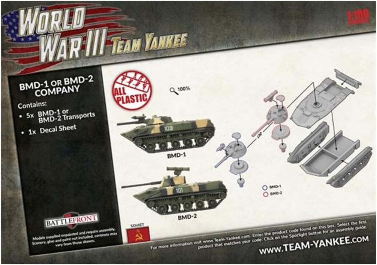 Team Yankee World War III Soviet BMD-1 or BMD-2 Company