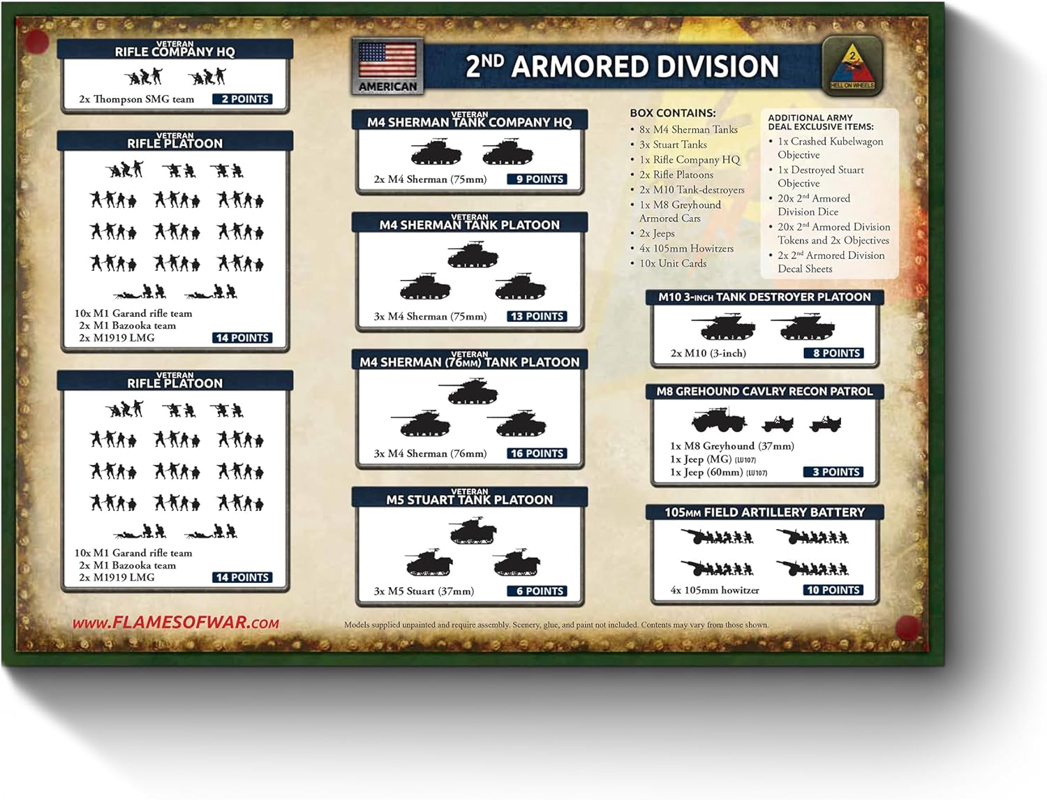 Flames of War - USAB13 - USA - 2nd Armoured Division
