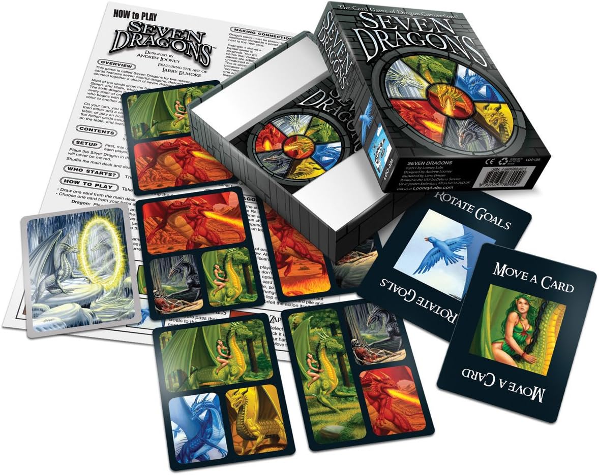 Looney Labs LON00039 Seven Dragons Board Game