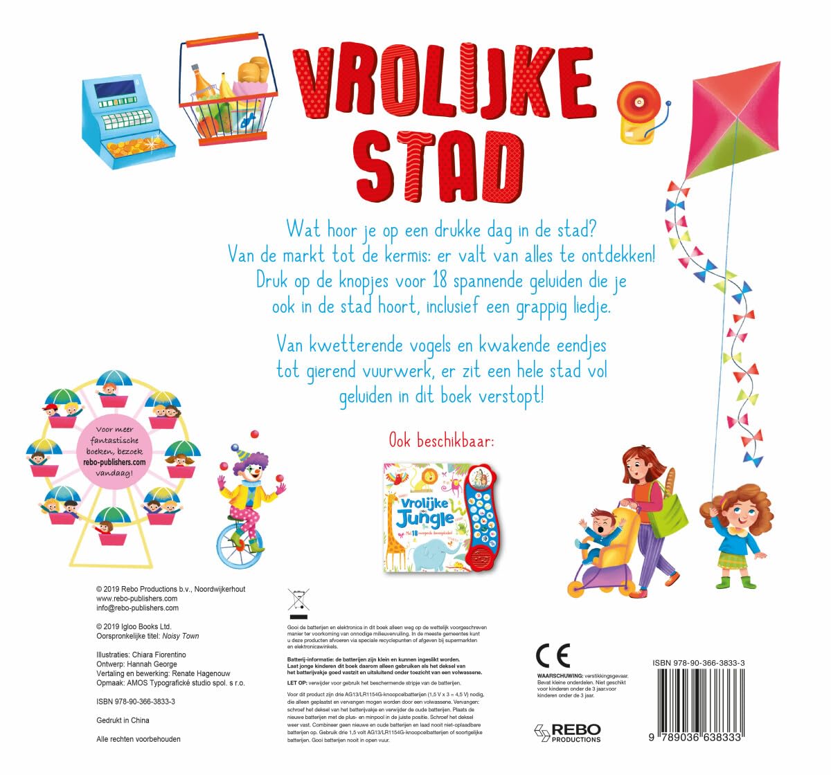 Vrolijke Stad - geluidboek: Met 18 spannende geluiden!