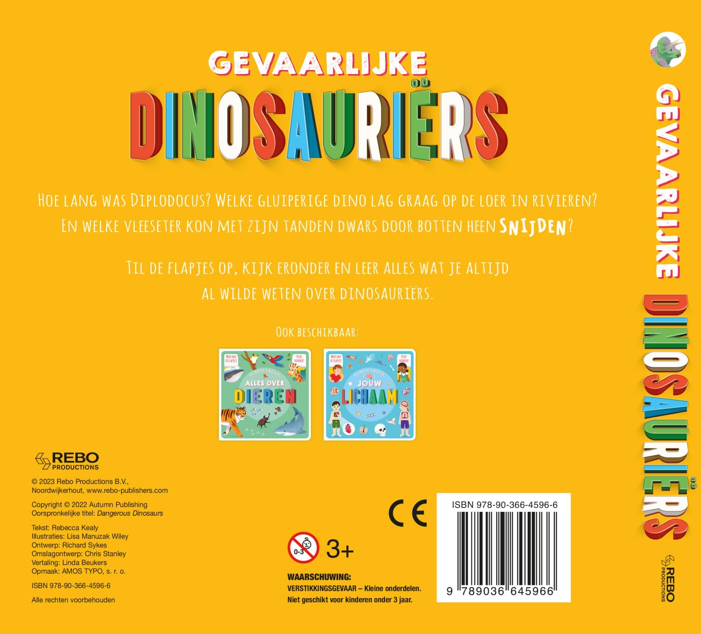 Flapjesboek Gevaarlijke dinosauriërs: Meer dan 60 flapjes!