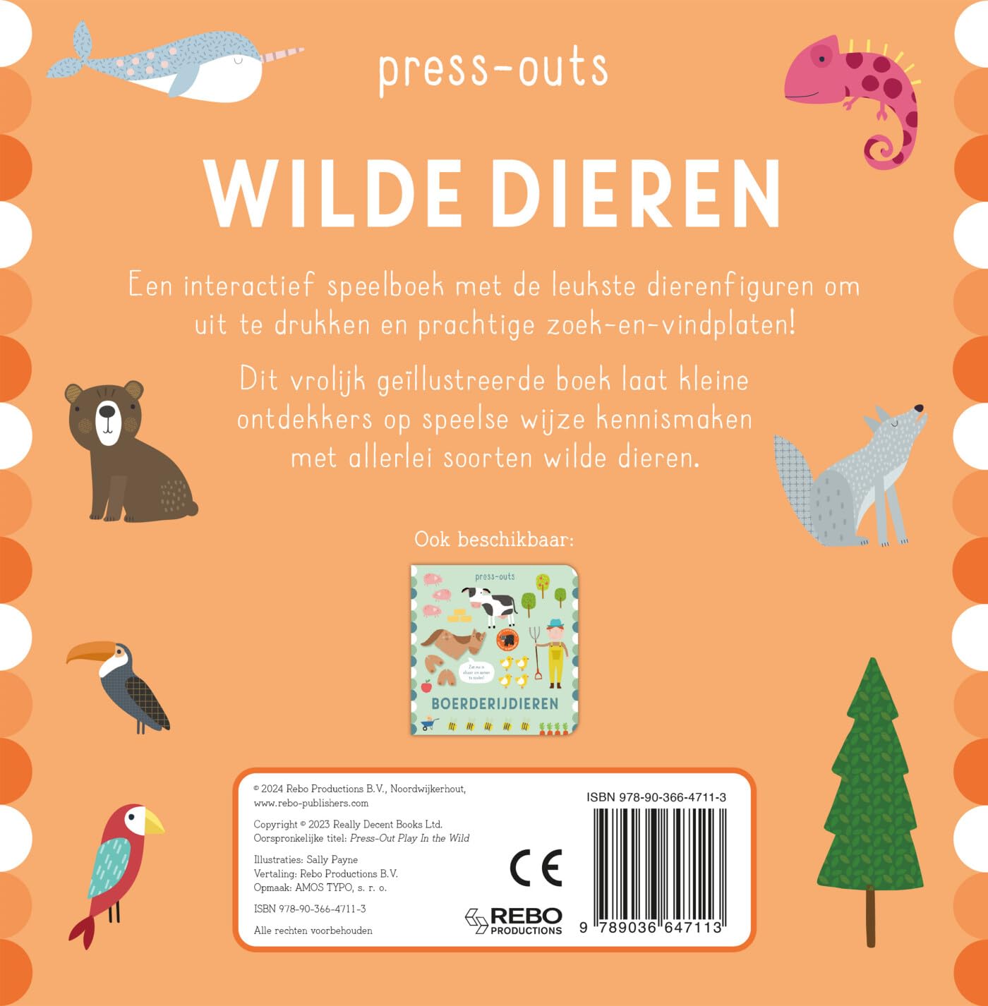 Press-outs - Wilde dieren: Met vier dieren om uit te drukken