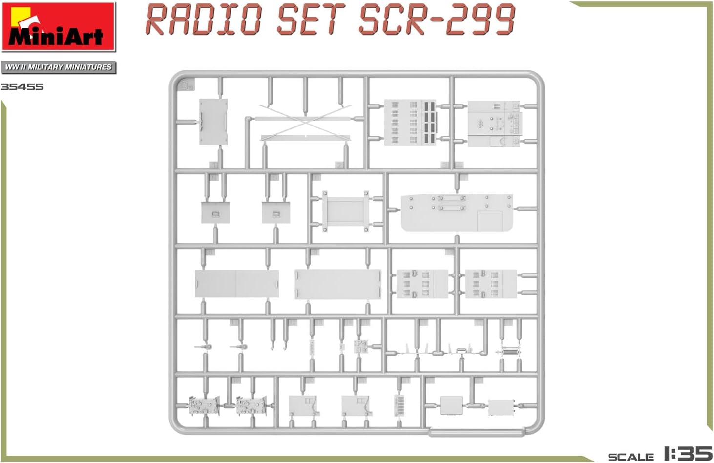 Miniart 1:35 - Radio USA Set SCR-299, Colore Modellato
