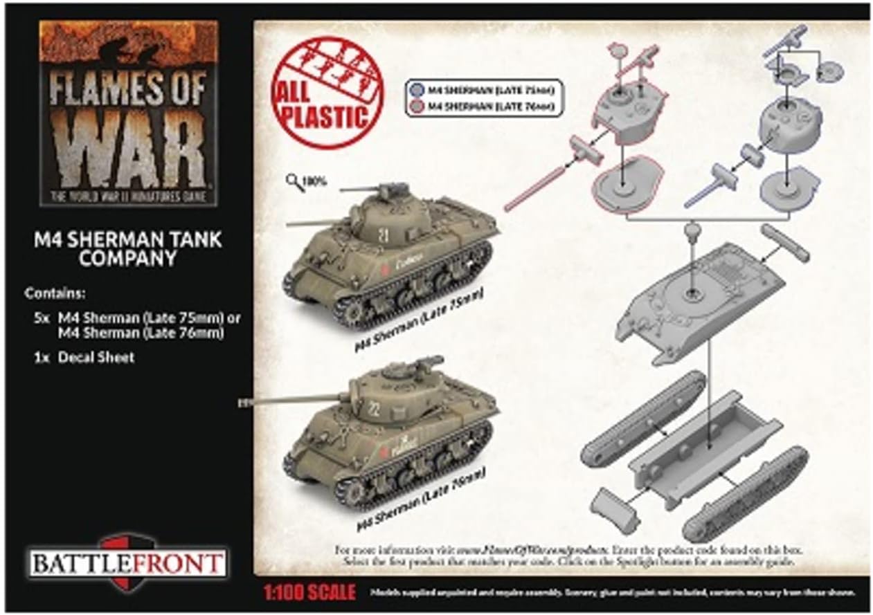 Flames of War M4 Sherman Tank Company (SBX84