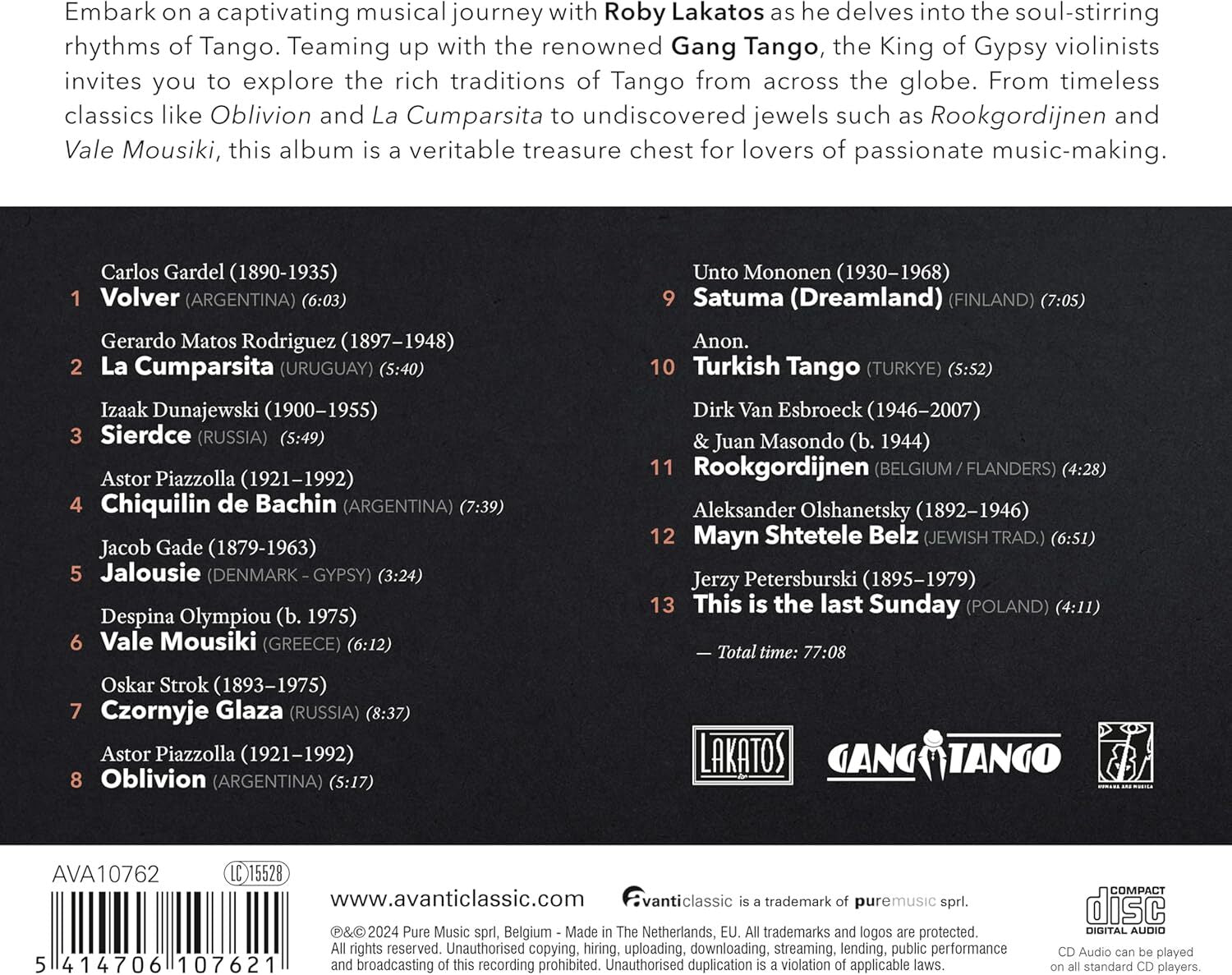 Roby Lakatos & Gang Tango: World Tangos Odyssey