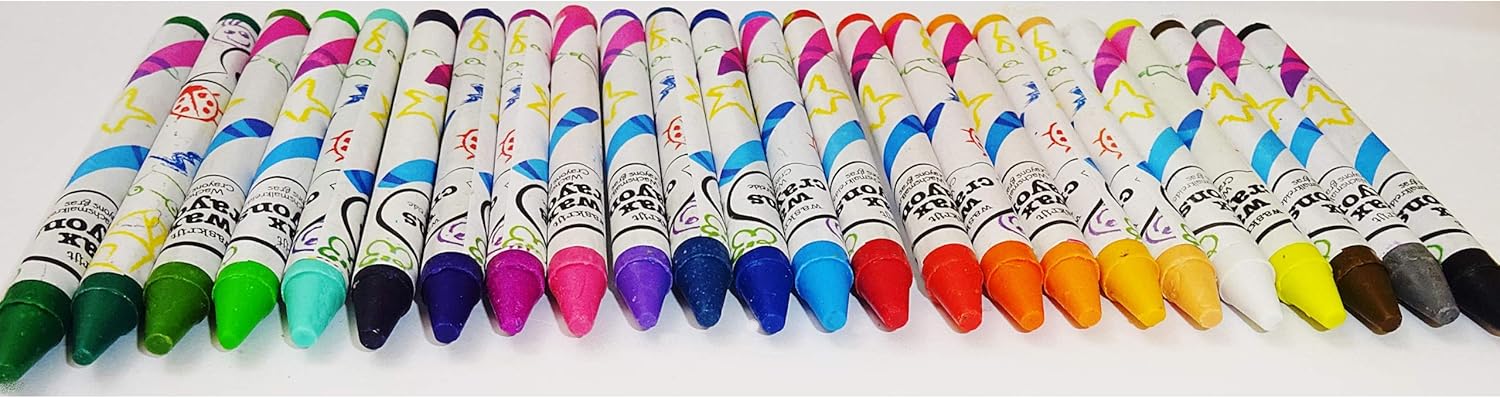 KP 24 x Colourful Crayons Wax Crayons Wax Crayons Chalk Crayons