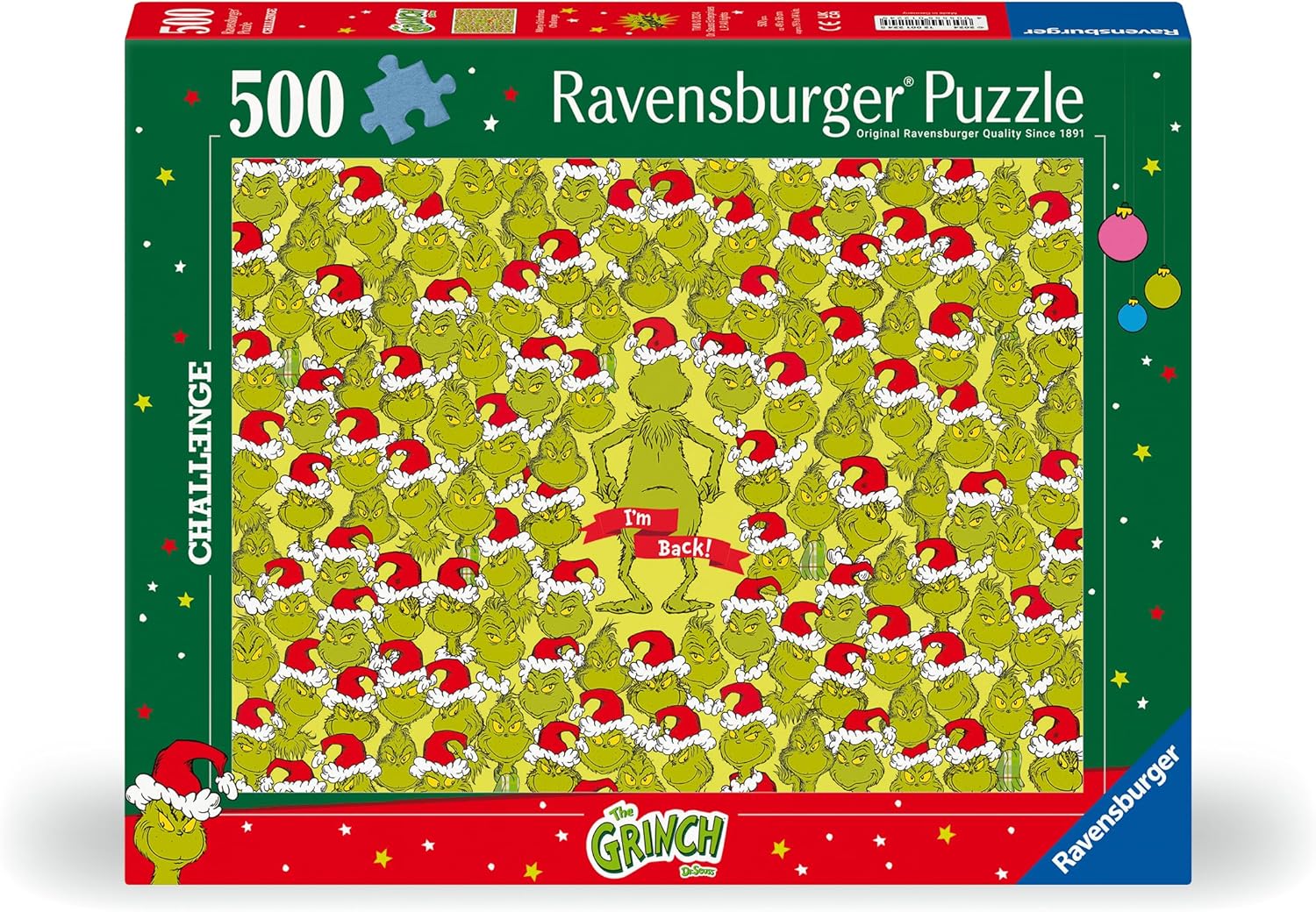 Ravensburger The Grinch Gifts - 500 Piece Jigsaw Puzzle for Adults and Kids Age 10 Years Up - 2024 Christmas Special Edition