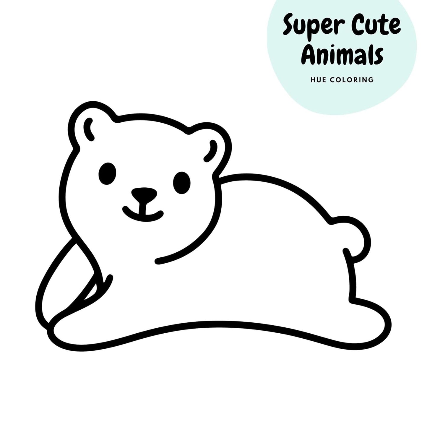 Super Cute Animals Bold and Easy Coloring Book
