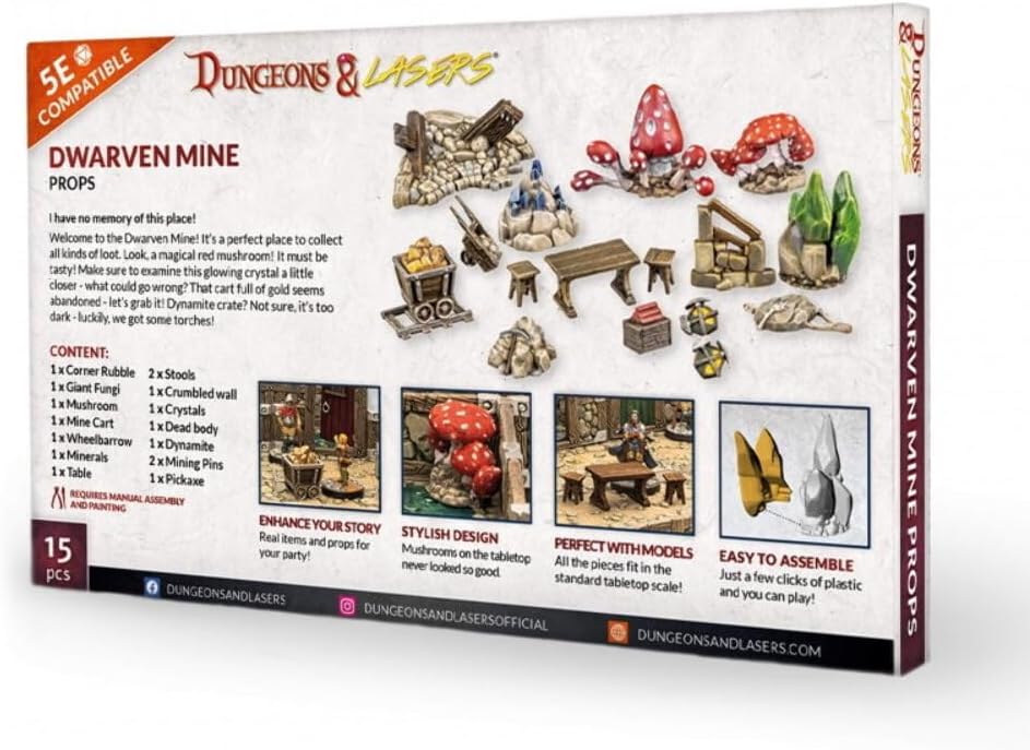 Archon Studio 87386 Dwarven Mine Props Accessories, Multi-Coloured