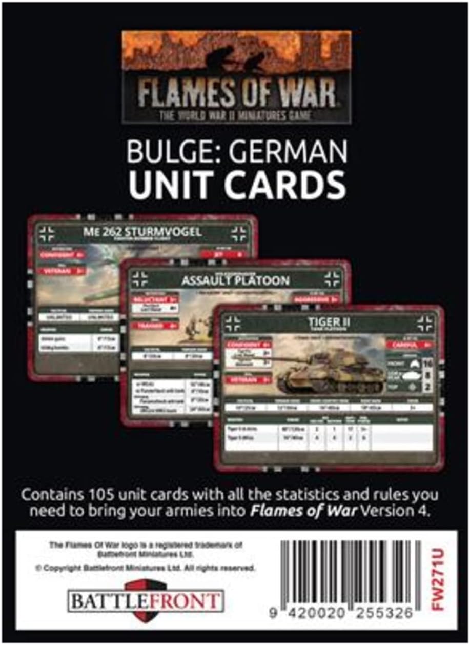 Bulge: Germans Unit Cards (105X Cards)