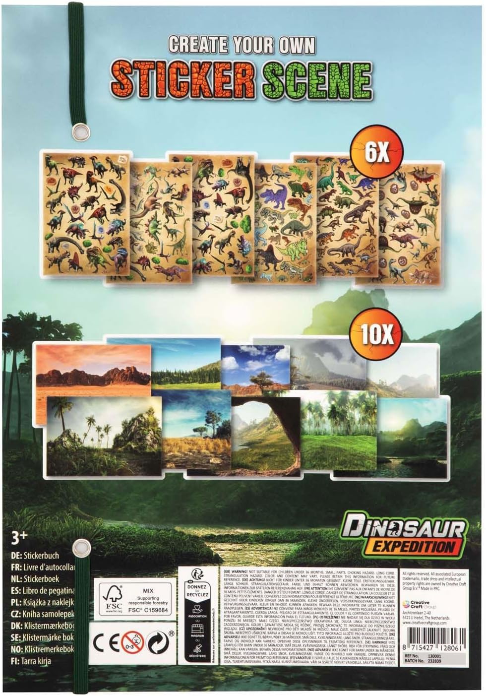 Creative Craft Group - Dino Stickerboek